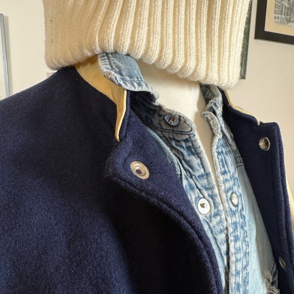 Vintage Dawson College varsity jacket | small | Navy and cream - Picture 4 of 5